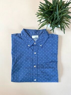 SONOMA - Short Sleeve 100% Cotton Printed Button-Up Dress Shirt